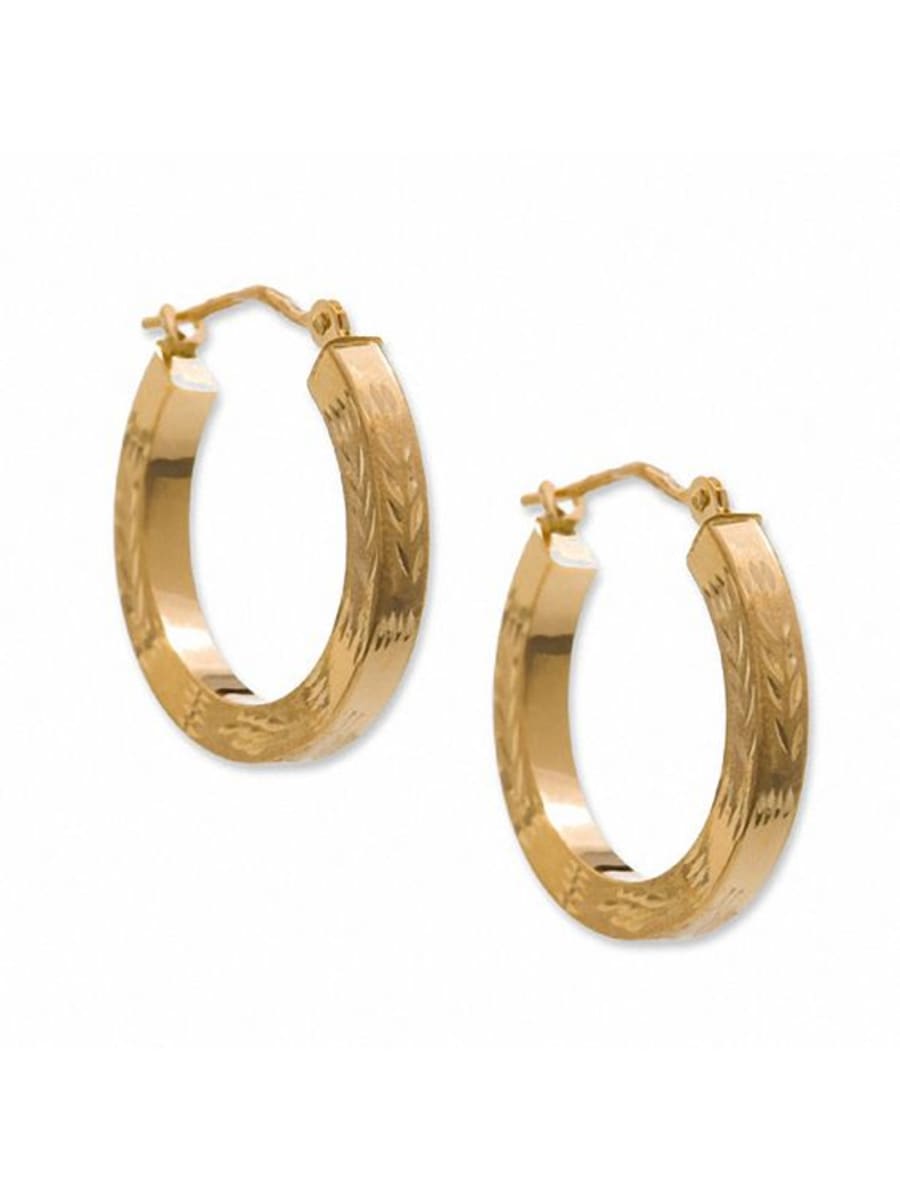 Peoples Jewellers - 14k Gold 2.5mm Square Hoop Earrings
