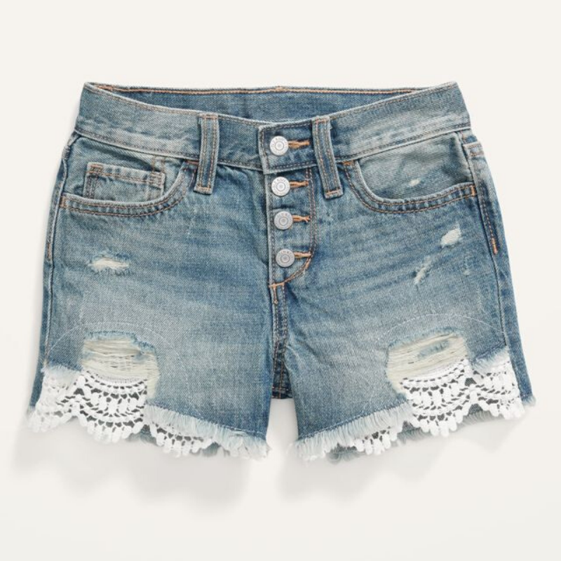 Old Navy denim shorts with lace