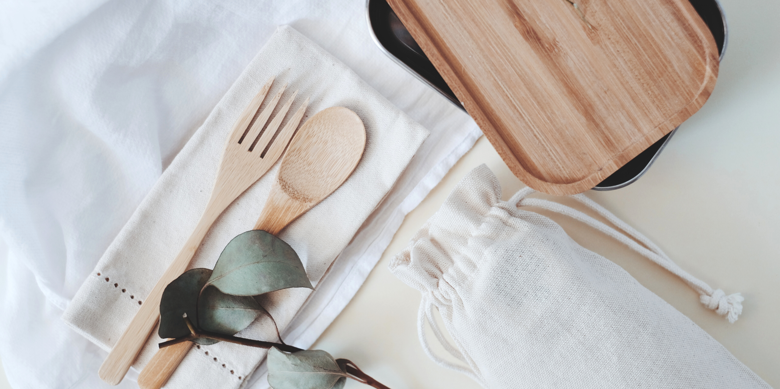 Easy Ways To Go Green - sustainable products flatlay