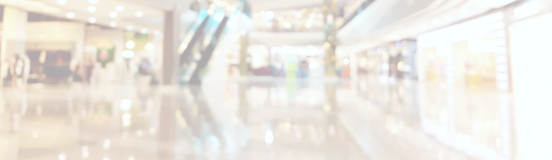 Blurred mall corridor