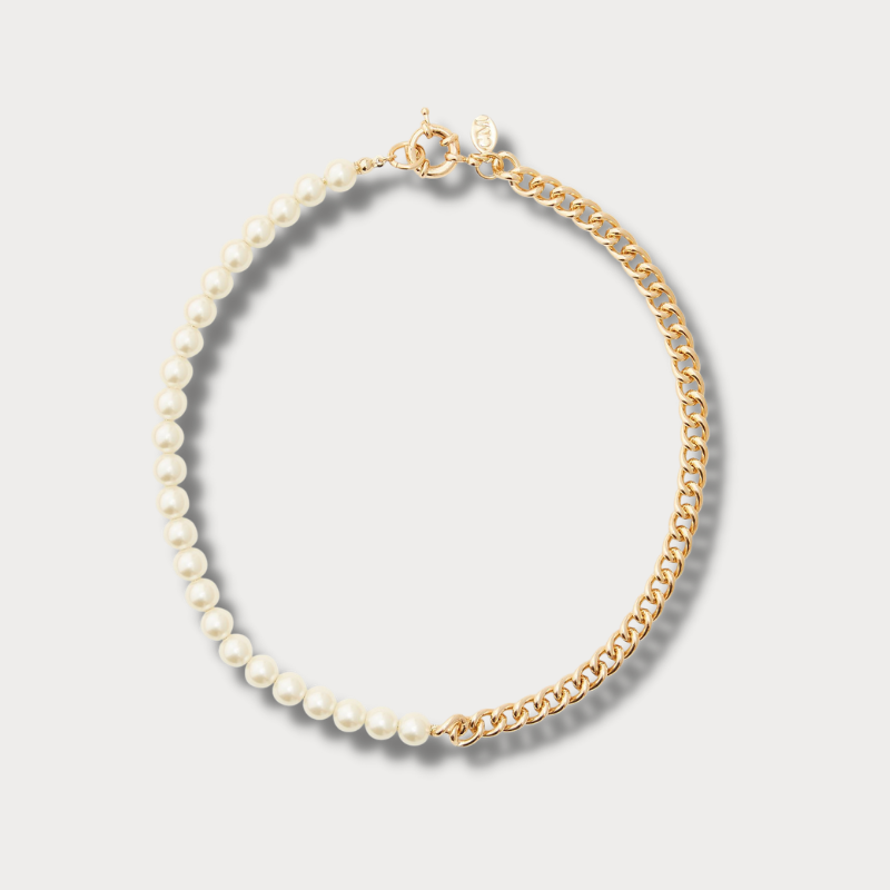 Club Monaco pearl & chain necklace
