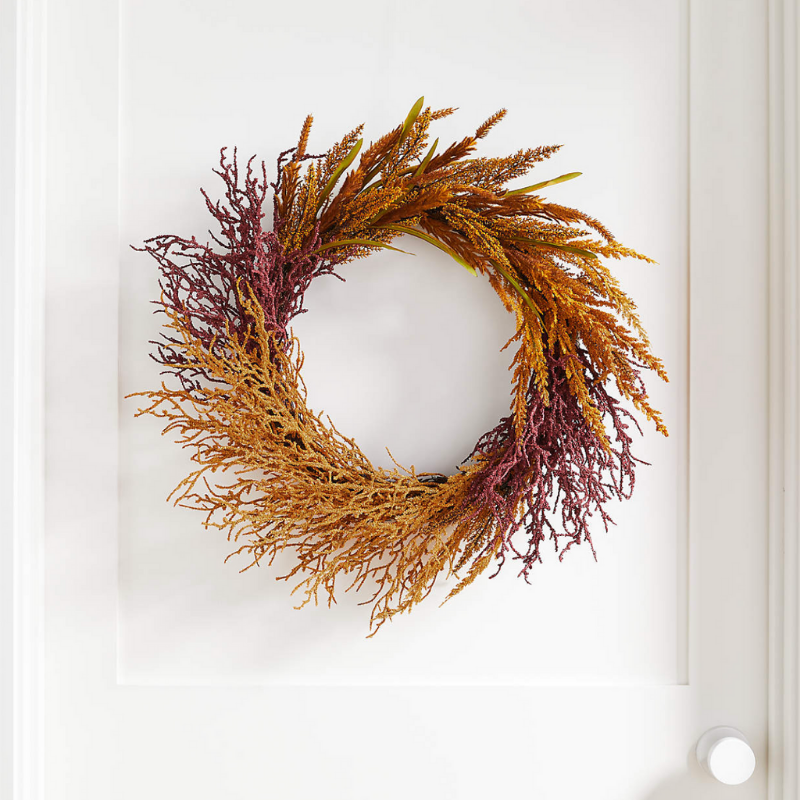 Harvest Wheat Autumn wreath from Crate & Barrel