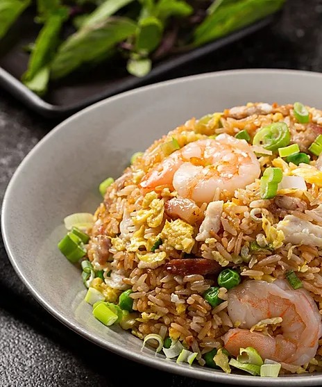Image of a plate of fried rice from Szechuan Express.