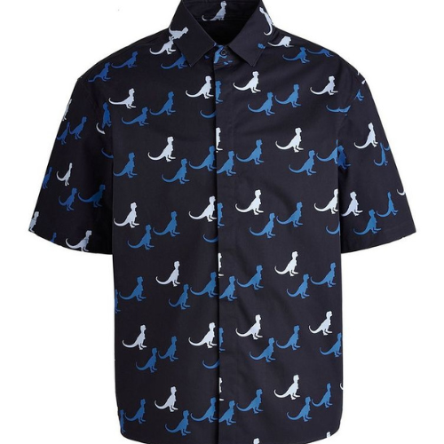 dinosaurs cotton bowling shirt