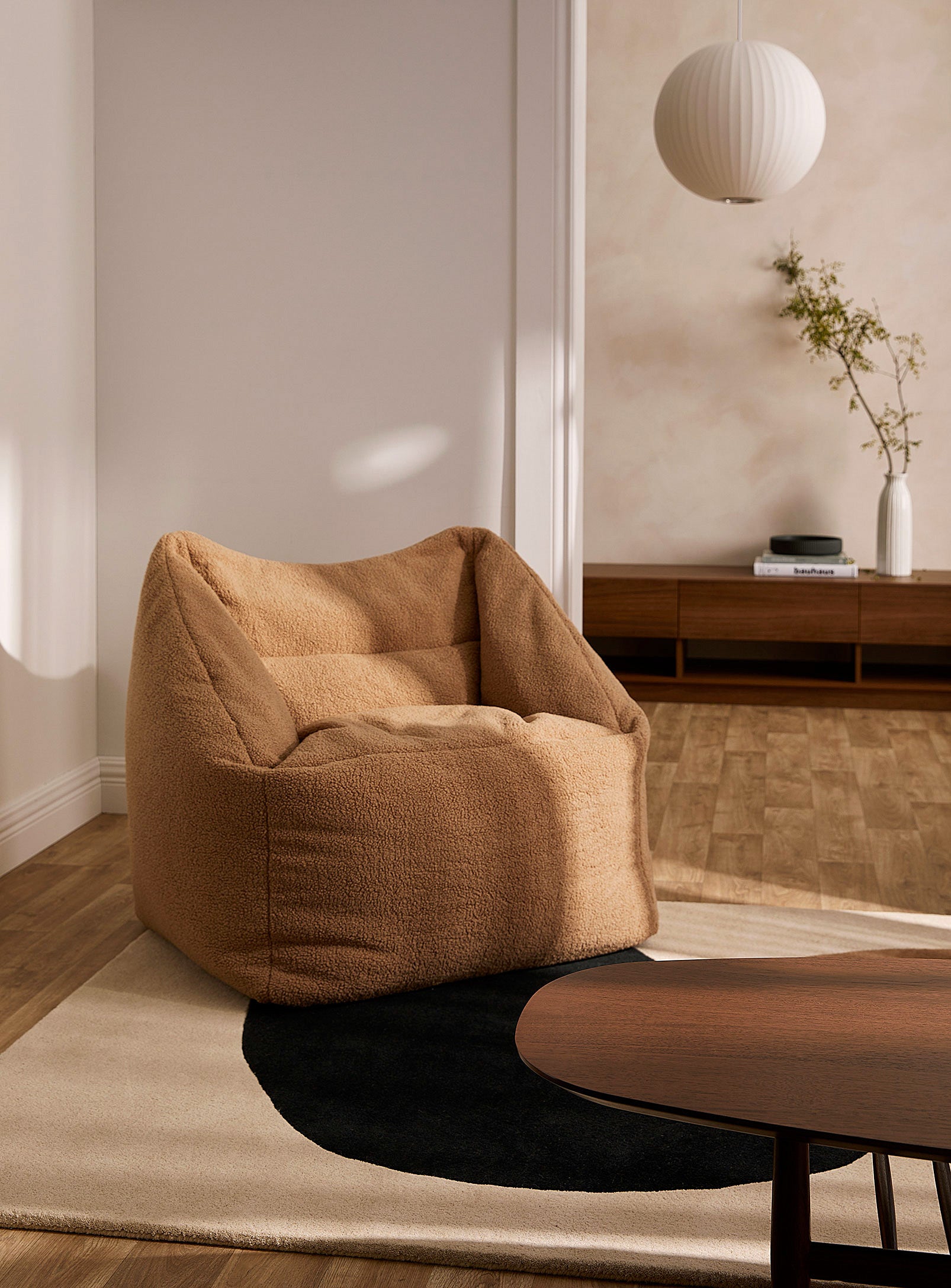 Brown bean bag chair