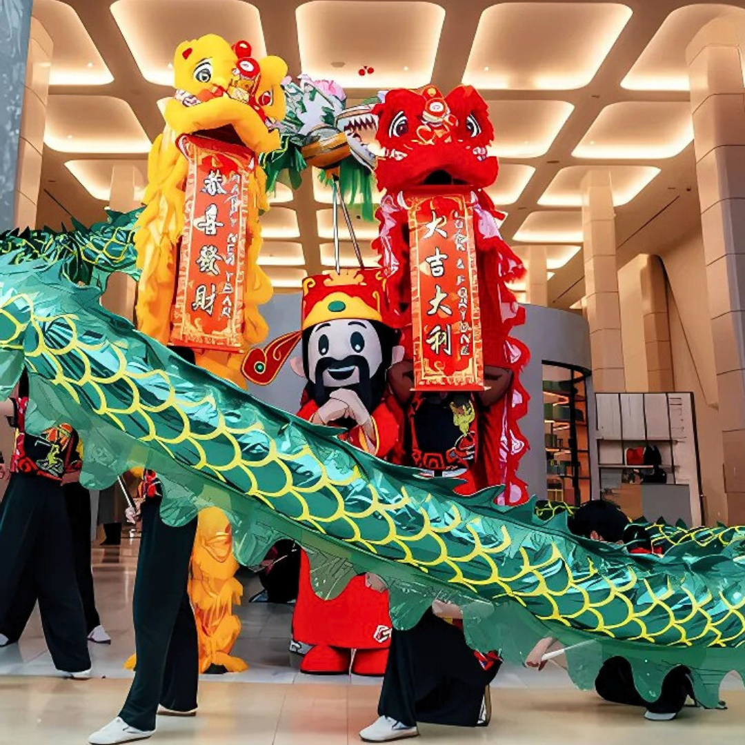 A festive Lion and Dragon dance for Lunar New Year.