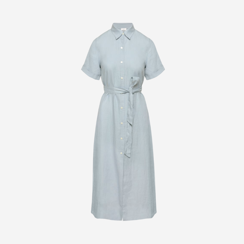 A light blue linen maxi dress from Aritzia.