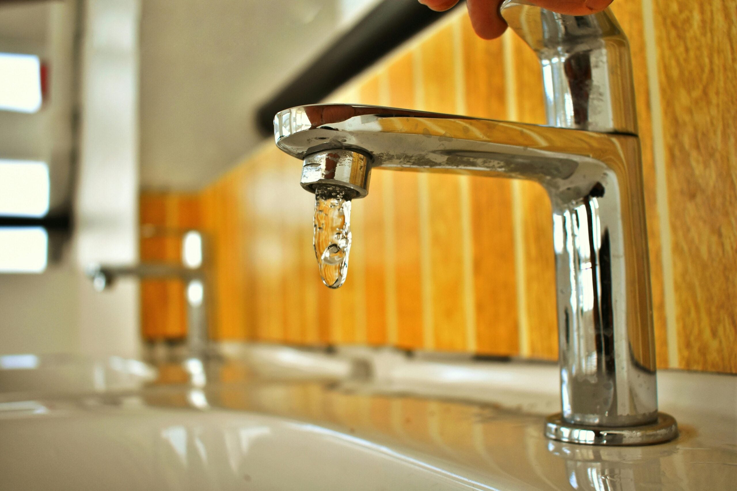 A running faucet.