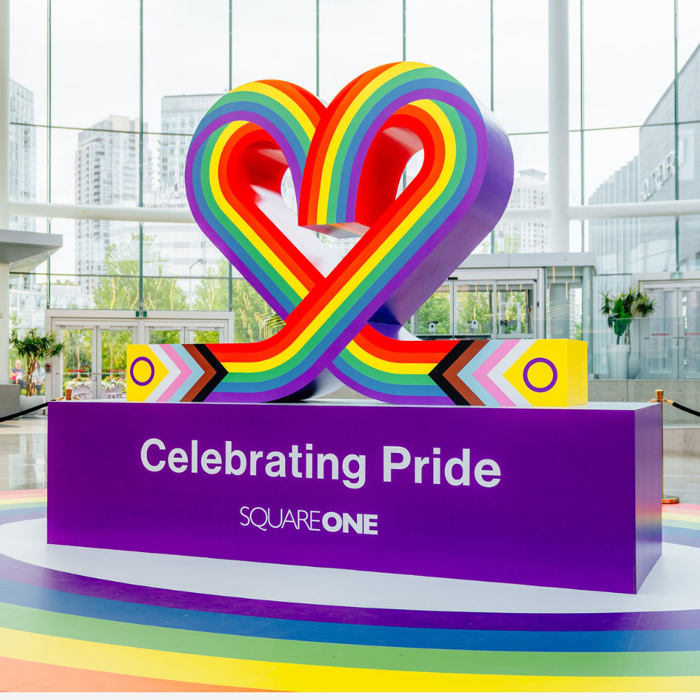 Pride Heart installation at Square One