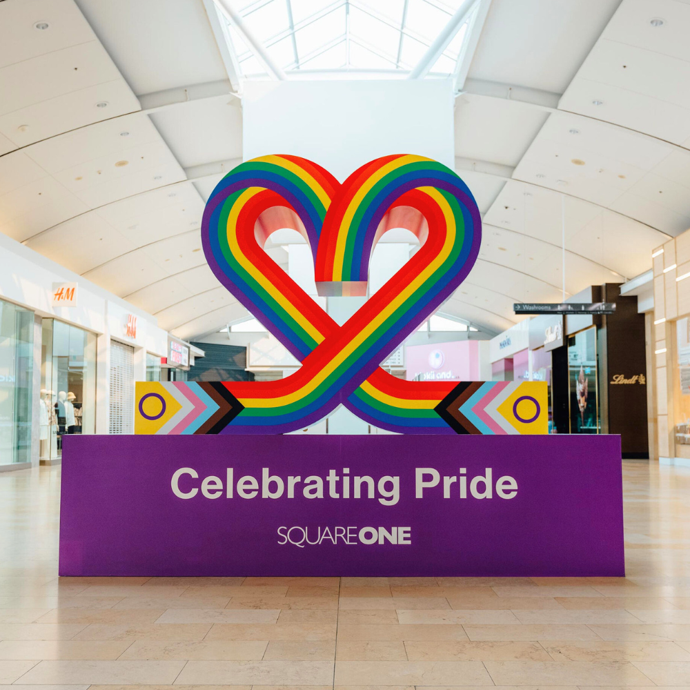 Pride Heart installation at Square One