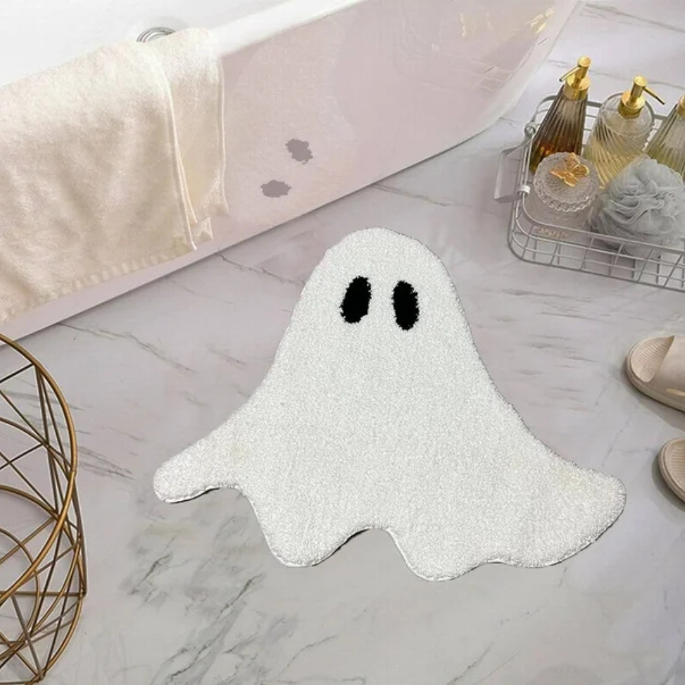 ghost bath mat
