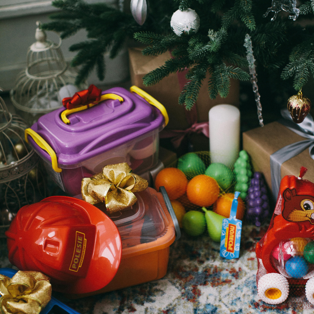 Toys under the Christmas tree